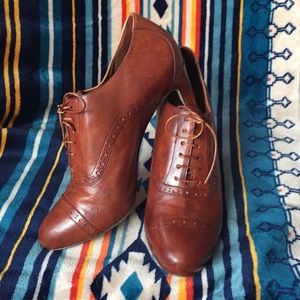 Cole Haan Nike air leather 8 1/2 B Brown lace boot